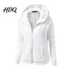 Casual Warm Jacket Women Full Zip Fleece Hoodie Solid Color Hooded for Coat with Pockets Fall Winter Loose Fit Daily Wear
