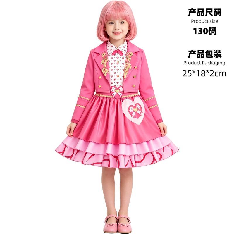 N Descendants Pink Princess Costumes Children's Halloween Fairy Tale Cosplay Costumes Dress