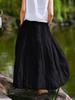 2026 Spring/Summer High-Waist Pleated Skirt - European & American Style, Loose Fit with Lining for Women
