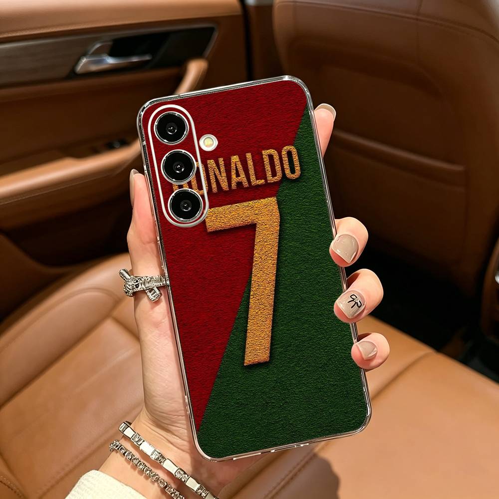 C-R-7 R-Ronaldo Clear Phone Case for Samsung Galaxy A71, A70, A52, A51, A40, A30