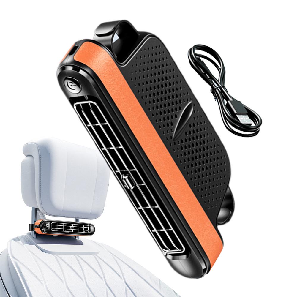 Front Seat Cooling Fan USB Powered Bladeless Car Headrest Fan 3 Speeds Adjustable Powerful Fan For Automotive Interior Fits Car