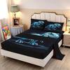 Cartoon Little Dinosaur Pattern Bed Hat Four-Piece Bedding Set Bedroom Dormitory Bedding Decoration