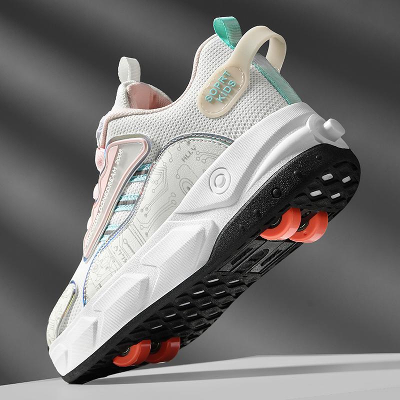 Classmate Boys' New Spring Girls' Sports Invisible Four-Wheel Retractable Roller Skating Children'S Runaway Shoes