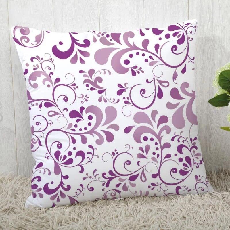 Pillowcase Flower Pattern Square  Christmas Zipper