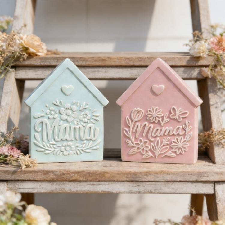 2Pcs Silicone Molds To Create House Shape Decoartive Ornaments For Mother Day Present Birthday Holiday Gift Making