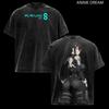 Manga Kaiju No. 8 Ashiro Mina Printed Tee Men Women Clothing Washed Cotton T-shirt Vintage Casual T Shirt Harajuku Male Tshirt