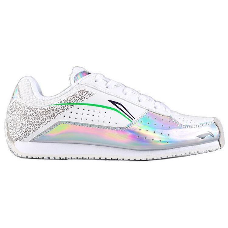 Li-Ning Comfortable Non-Slip Wear-Resistant Lightweight Low-Top Training Shoes Unisex Sneakers Silver LDAT101-1