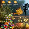 Outdoor Solar Watering Can Lights, Waterfall LED String Fairy Lights, Garden Kettle Projection Decorative Lights