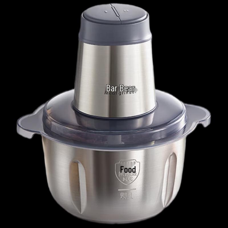 BEAR Tritacarne Elettrico e Food Processor in Acciaio Inossidabile da 2L