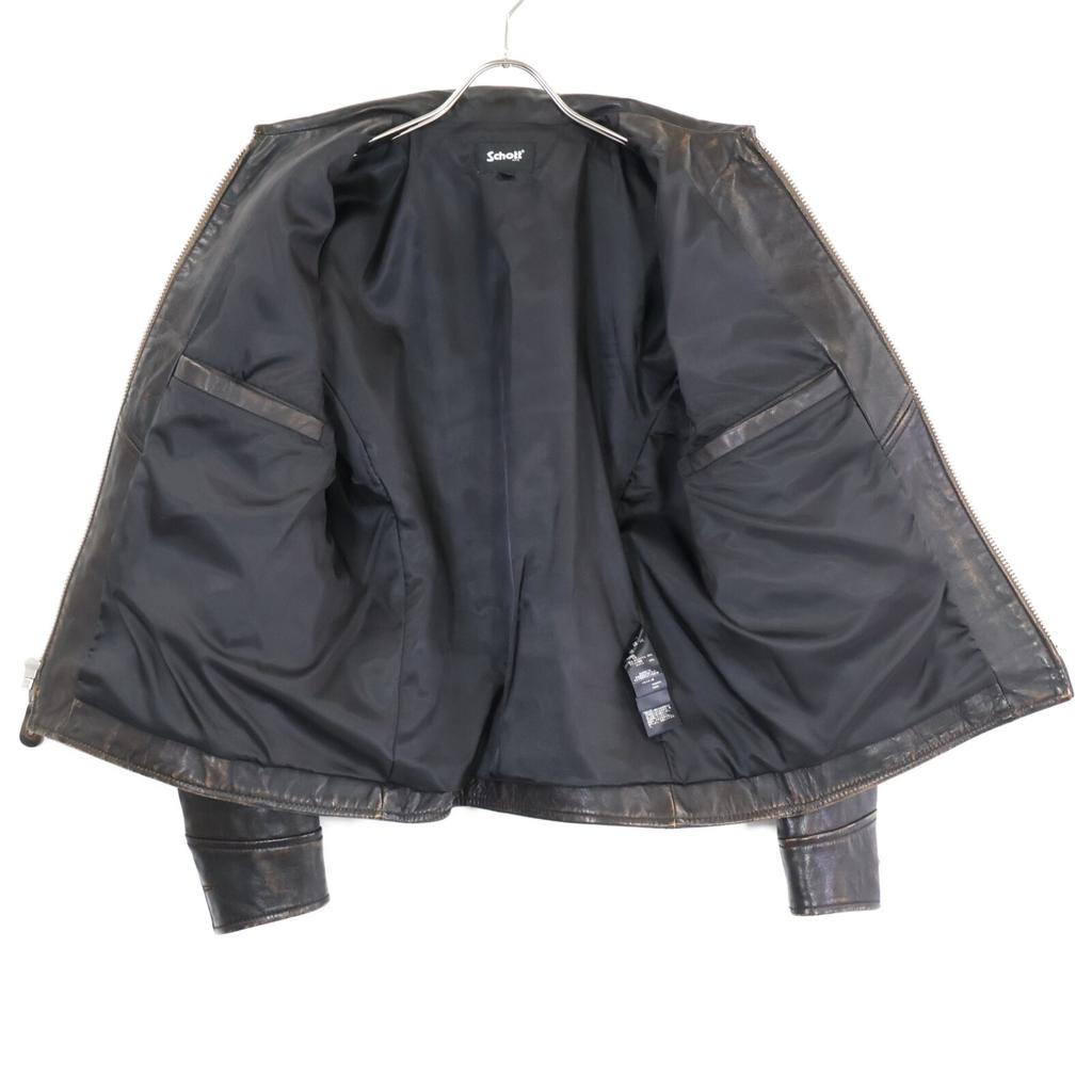 SCHOTT 782-4150004 Sheepskin Sports Jacket M blackUsed
