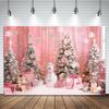 Christmas Snowflake Stars Glitters Photo Background Xmas Tree Snowman Vinyl Backdrops Photo Studio for Girls Photobooth Party