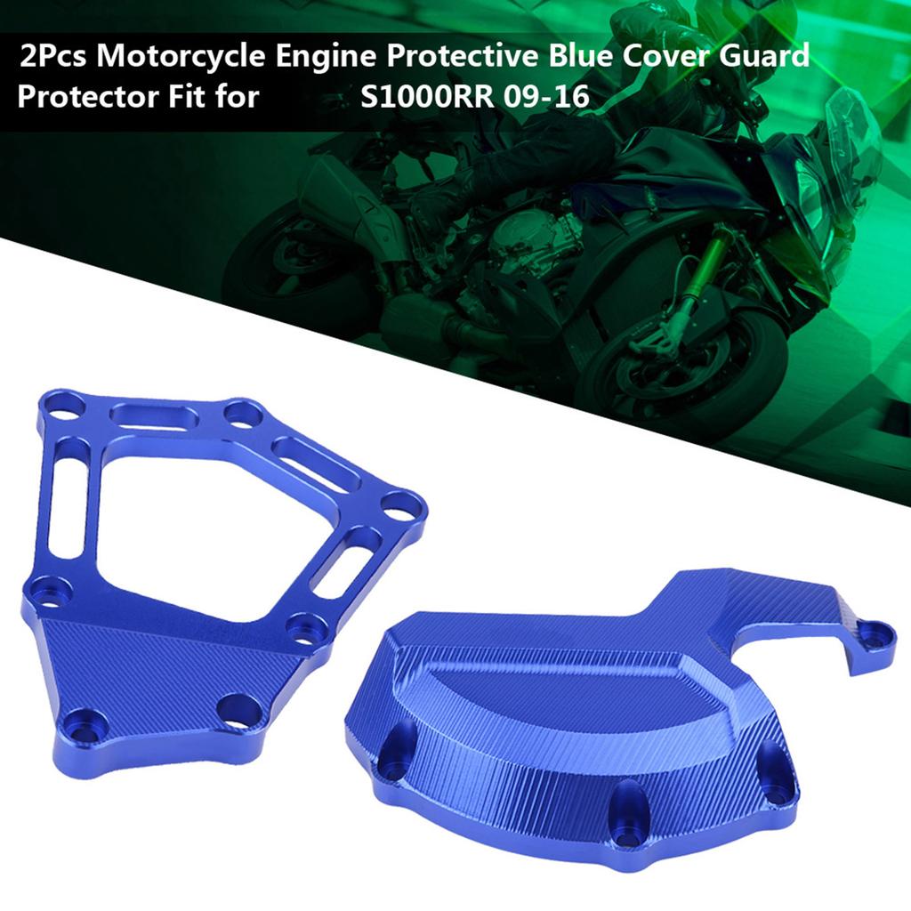 2Pcs Motorcycle Engine  Ive Black Cover Guard  or Fit for S1000RR 09‑16