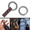 Car Keychain for Women and Men Key Fob Keychain Leather Titanium Alloy Key Chain for Car Keys Detachable Car Key Holder