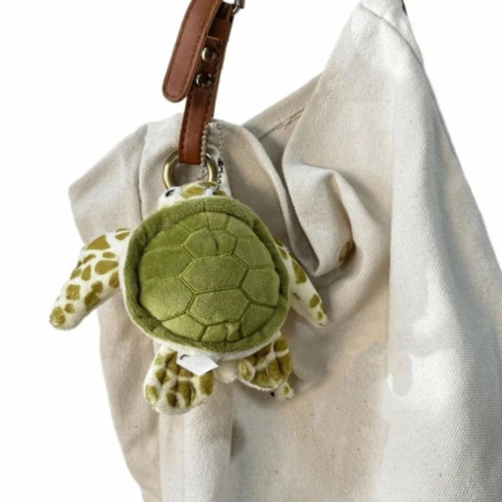 Algodão PP Tartaruga Pelúcia Chaveiro Animal Verde Boneca Argola de Chave Pingente de Tartaruga de Pelúcia Enfeites Pendurados