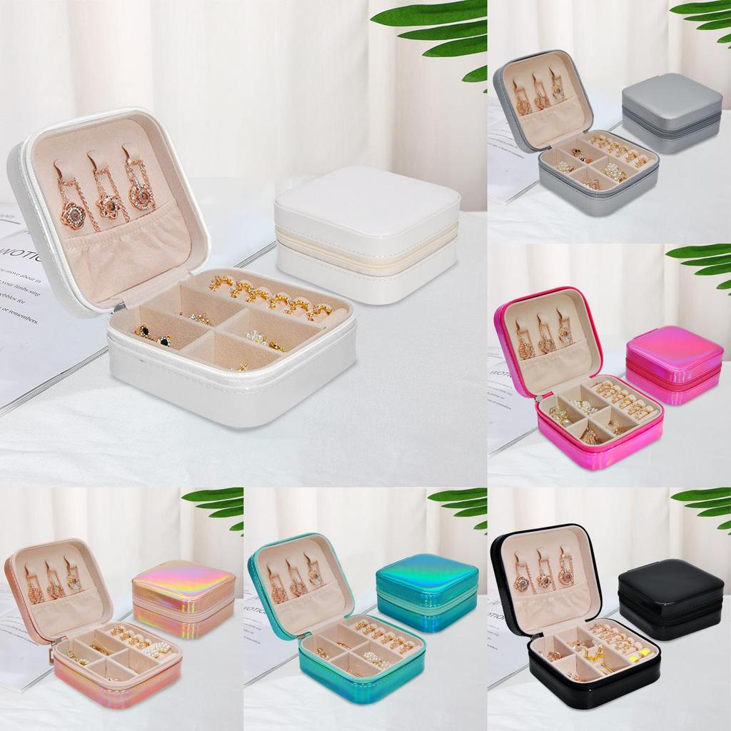 Fashion Mini Jewelry Box With Upgraded Pu Leather For Earrings And Necklace Storage
