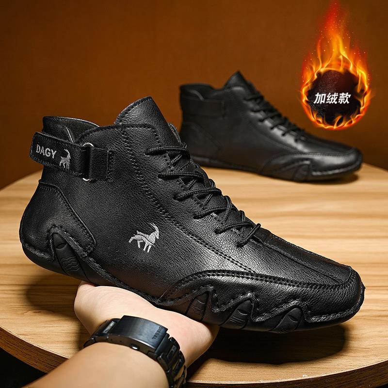 Beliebte Herrenschuhe High-Top Baumwollschuhe Herren Freizeitschuhe Winter Samt verdickte Schuhe Martin Stiefel Herren