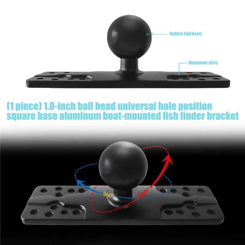 Heavy Duty Aluminum Boats Mount Fish Finders Holder with 1inch Ball Head For Fishing Systems