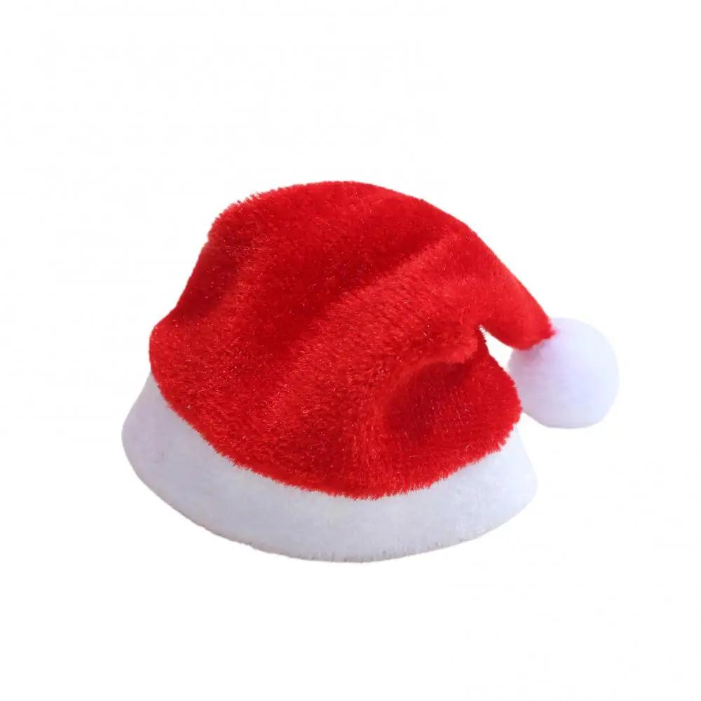 1~8PCS Hot Sale Mini Santa Claus Hat Christmas Xmas Holiday Lollipop Top Topper Cover For Festival Christmas Decoration For Home as show