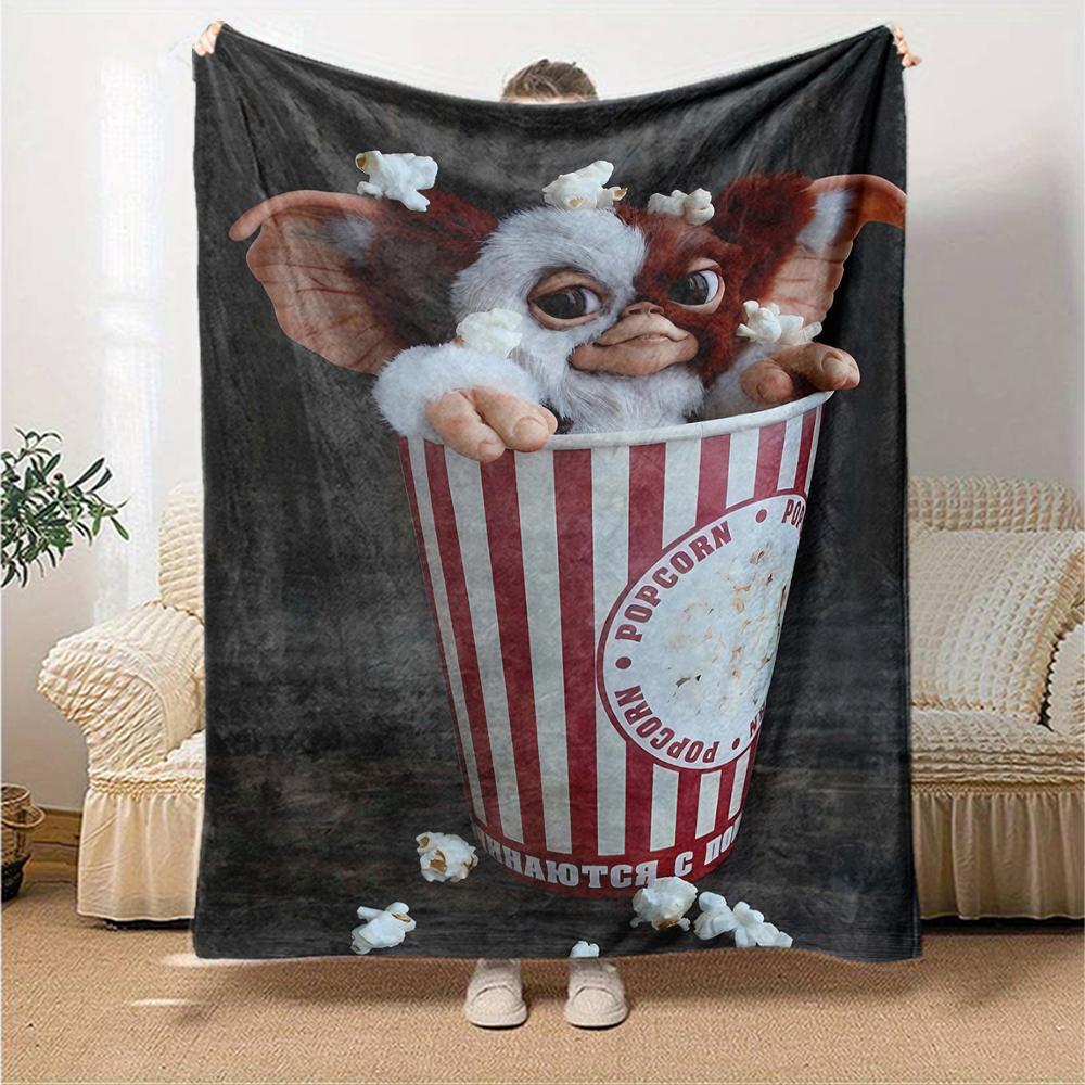 1pc Gremlin1 Blanket, Gift, for Men and Women, Soft Blanket, Good for Sofa Bed Couch Travel, Lightweight Flannel Blanket