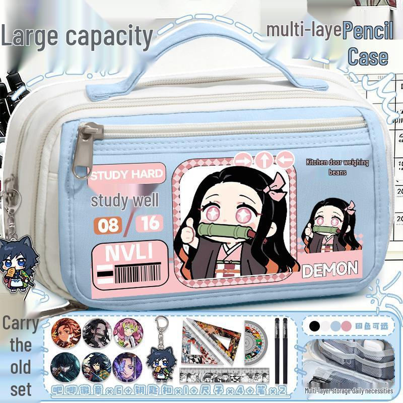 Demon Slayer Mitsuri Kanroji Large Capacity Pencil Case for Students