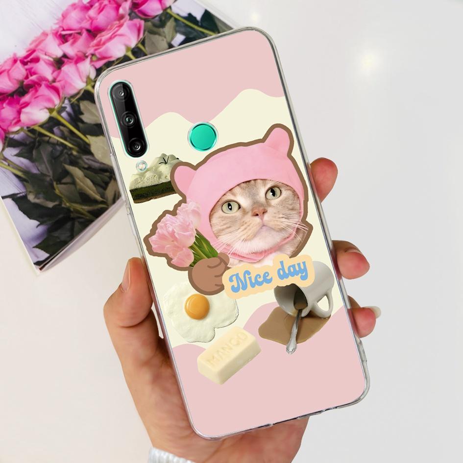 For Huawei Y7p 2020 Case Honor 9C Silicone Cover Fashion Butterfly Clear TPU Fundas For Huawei P40 Lite E ART-L28 ART-L29 Bumper