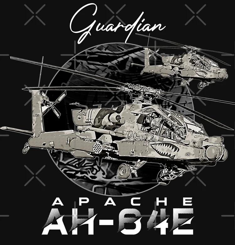 

AH64E Apache Guardian Attack Helicopter T Shirt New 100 Cotton Short Sleeve ONeck Casual Tshirts Loose Top Size S3XL S