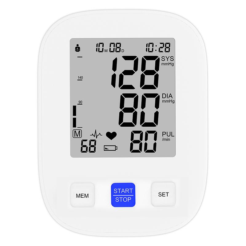Portable Electronic Sphygmomanometer Upper Arm Blood Pressure Monitor Medical Supplies BP Machine with Electric Power Source