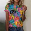 3D Printed Funny Animal T-Shirt for Women Cute Cat Graphic T Shirts Summer Harajuku Round Neck Tops Short Sleeves Loose Tees