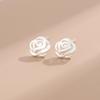 Minimalist Rose Pattern Hollow Flower Stud Earrings