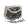 Silber Klein Größe Metalltasche Münzbörse Ethnisch Braut Kinder Tasche Party Clutch