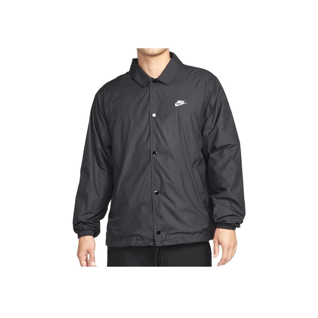 Nike Embroidered Logo Loose-Fit Polo Jacket Men Jackets Black FN3317-010