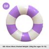Summer Multicolor Striped Inflatable Swim Ring Thick PVC Leakproof Portable Foldable Pool Float Swimming Circle for Adults Kids
