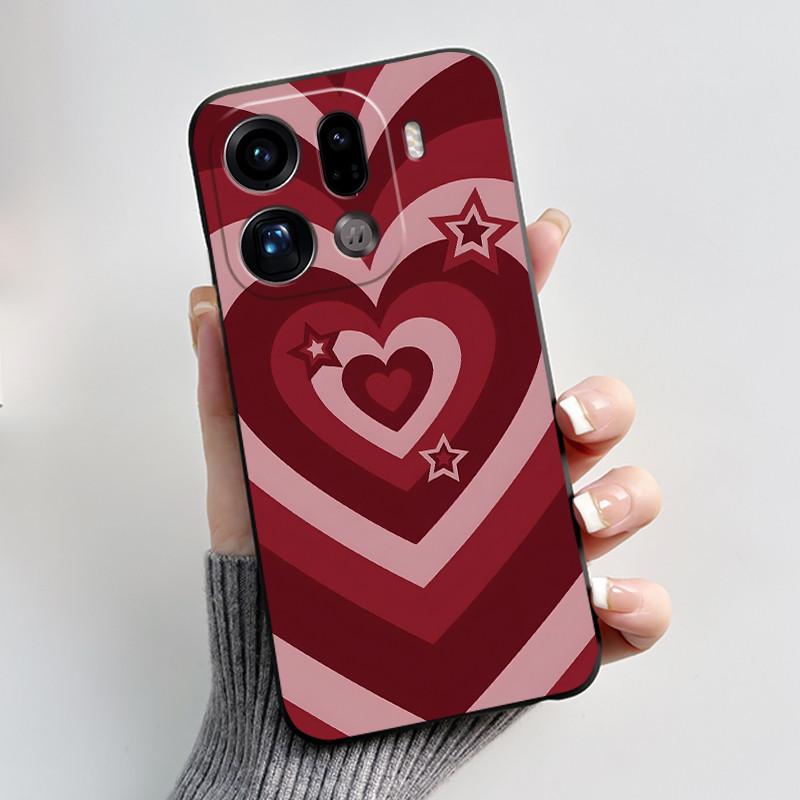 Phone Case For LG Q61/K61 Soft Silicone Black Case Ins Style Popular Pattern Moonlight Love Tree LMQ630N LMQ630 Casing