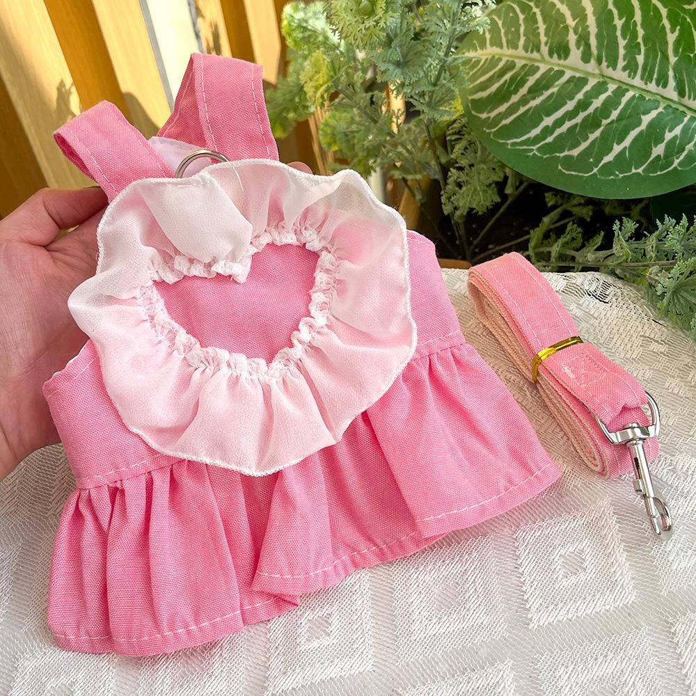 Pet Spring and Summer Princess Dress Dog Cat Denim Strap Skirt Small Medium Dog Pomeranian Teddy Dog Clothes Cat Supplies