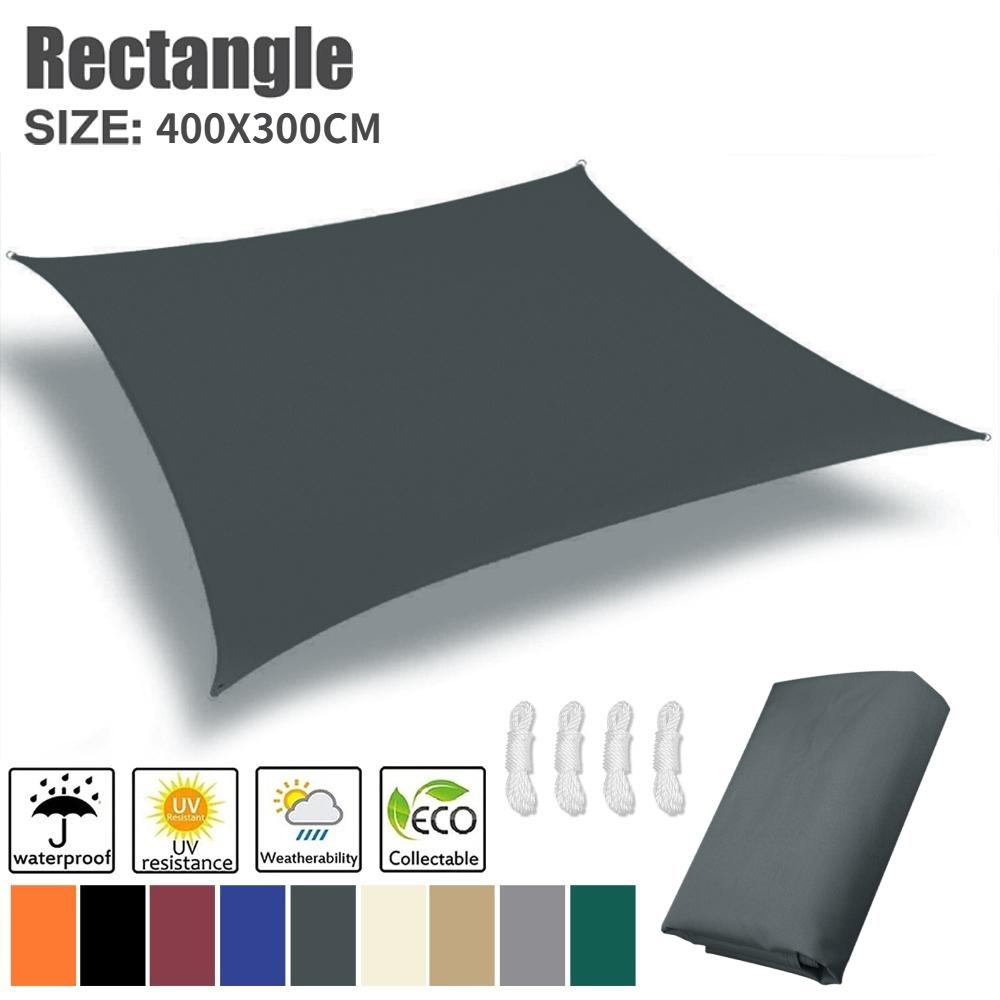 Sun Shade Sail 2/3/4/5/6M Rectangle UV Block Sunshade Cloth for Backyard Yard Deck Patio Garden Outdoor Activities and Facility