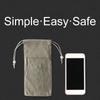 1Pc Signal Blocker Pouch Shield Bag Drawstring Design Silver Fiber Radiation Fashion EMF Protect Polyester Fiber Phone Pocket