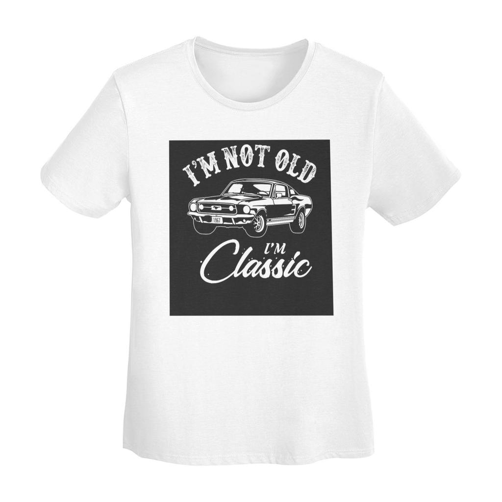Classic Car Mustang TShirt Women Short Sleeve T Shirts ONeck Streetwear Cotton Summer Tees Streetwear