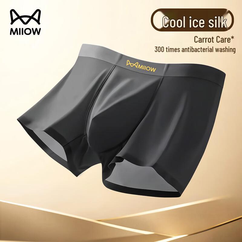 MaoRen Men's Ice Silk Briefs with Ginseng Care
