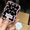Pink Bow Florals Flip-Top Folding Makeup Mirror Portable Pocket Mirror Women Rectangle Cosmetic Make Up Mirror With Comb
