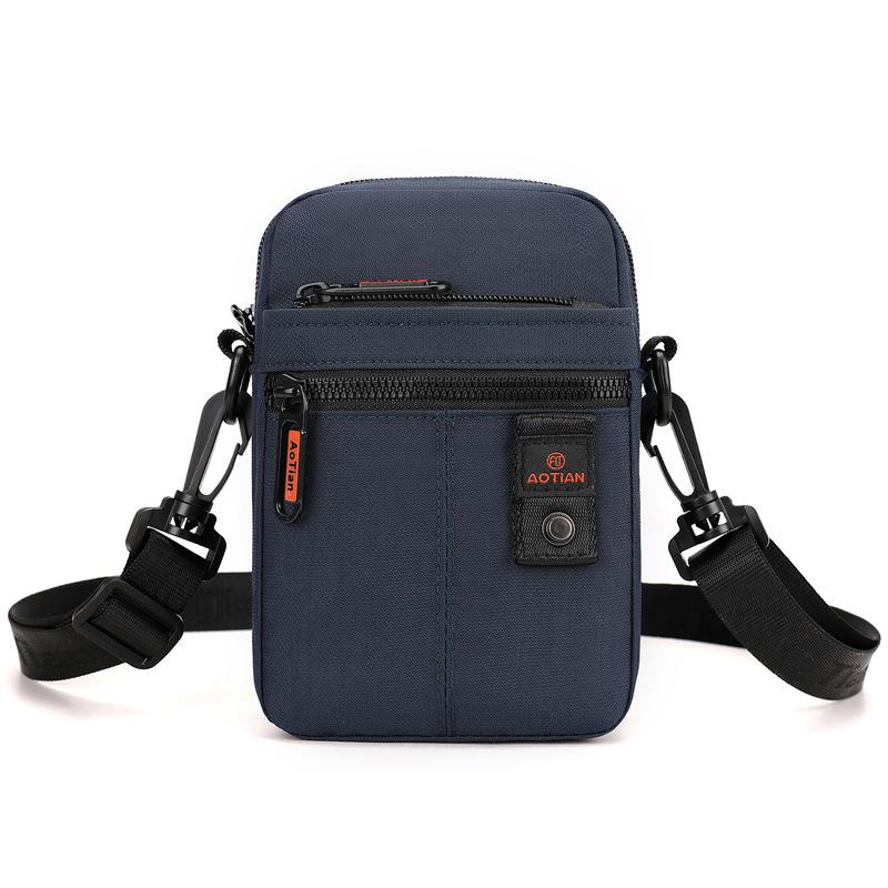 Mini Mobile Phone Bag Men's Shoulder Crossbody Bag Oxford Waist Bag