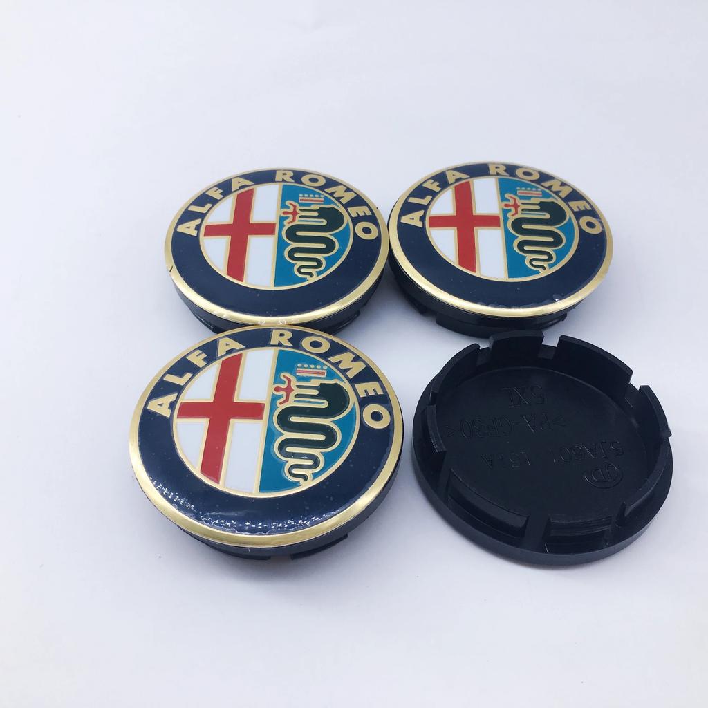 Car Stickers For Alfa Romeo 10Pcs 56mm For Alfa Romeo 159 147 156 Giulietta GT Mito Brera Giulia Car Wheel Hub Logo Modification