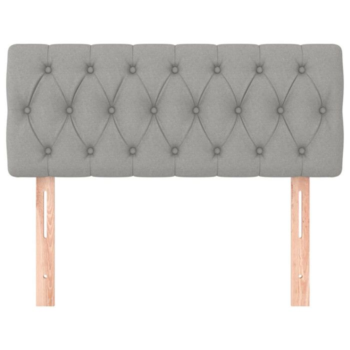 VidaXL Tête de Lit Meuble de Chambre à Coucher Accessoire de Lit Simple Tête de Cadre de Lit Intérieur Gris Clair 90x7x78/88 346312