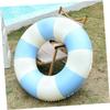 Danish Retro Striped Children's Swimming Ring - Olive PVC Inflatable Underarm Ring