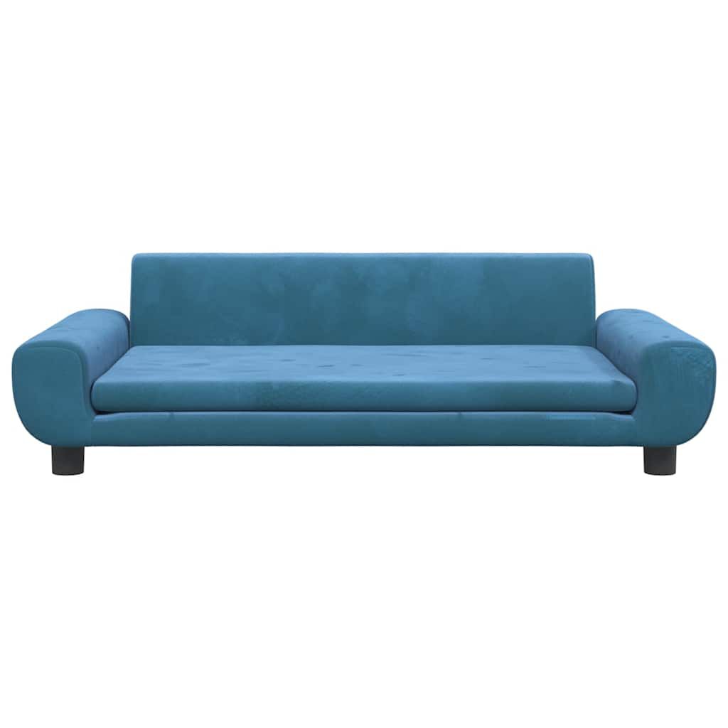 vidaXL Dog Bed, Blue, 100 x 54 x 33 cm, Velvet