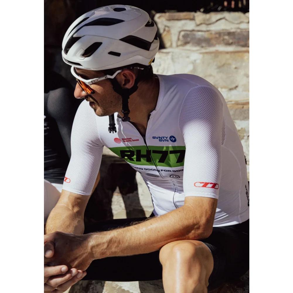 Pro Team Sommer RH77 Radtrikot Herren Atmungsaktiv Schnelltrocknend Fahrradbekleidung Bike Mountain Maillot Ropa Ciclismo Hohe Qualität