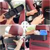 BELOMI Car Headrest Backseat Organizer With Cup Holder, Seat Back Hanging Storage Box With Hooks, Multi-Functional Drink Pocket Food Snack Phone Tray