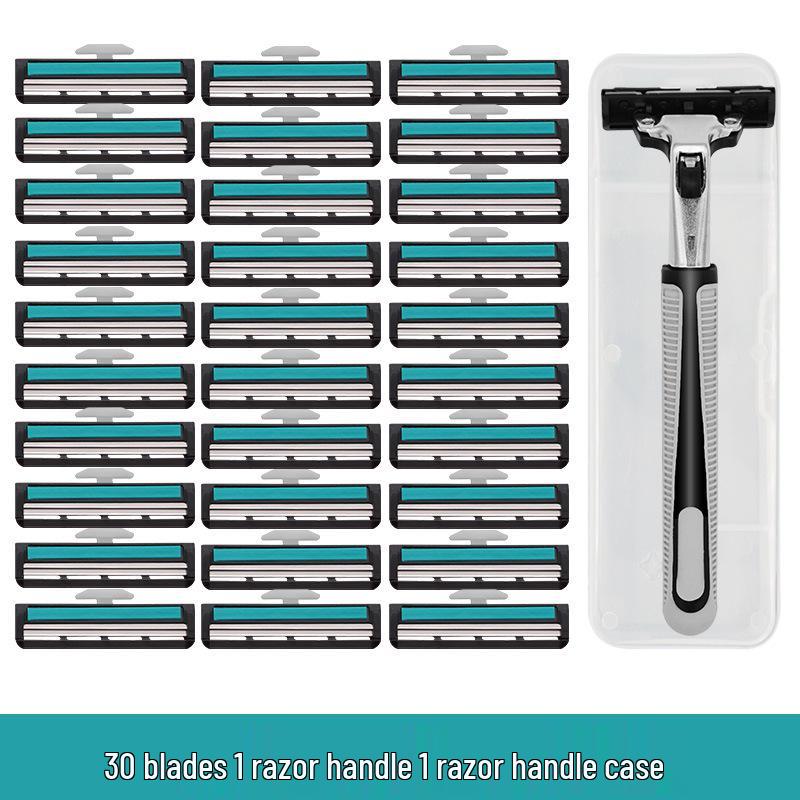 Men's Universal Double-Layer Razor Head: 2-Layer Blade for Beard & Face Shaving
