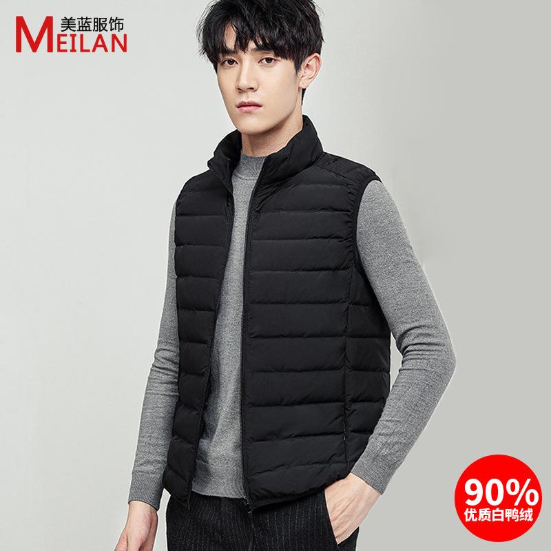 Fleece Men's Liner Seamless One Volume Light and Thin Down Jacket Men's Vest Large Size Down Jacket Vest Winter