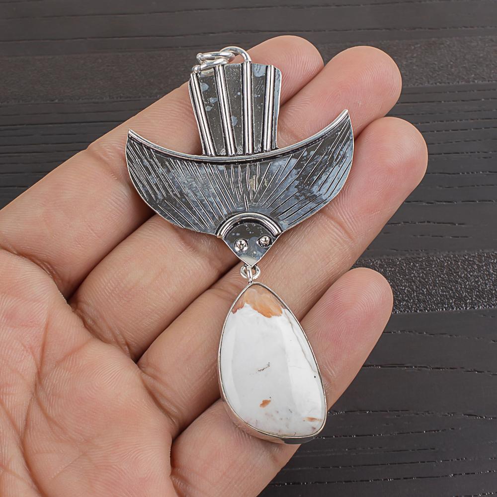

Natural Scolocite Gemstone 925 Sterling Silver Jewelry Designer Pendant 3.11 AJP-2080