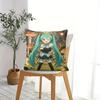Floral Hatsune Miku Throw Pillow18.18Inch Cushion Accent Pillow Includes Pillow Core Hd Print For Teens Sofa Bedroom Living Room